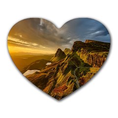 Scotland Landscape Scenic Mountains Heart Mousepads