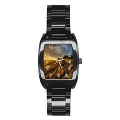 Scotland Landscape Scenic Mountains Stainless Steel Barrel Watch by Nexatart