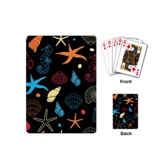 Seahorse Starfish Seashell Shell Playing Cards (mini)  by Nexatart