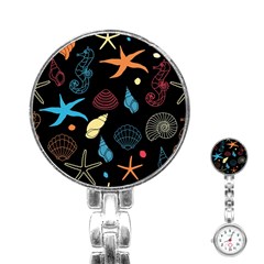 Seahorse Starfish Seashell Shell Stainless Steel Nurses Watch by Nexatart