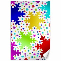 Seamless Snowflake Pattern Canvas 24  X 36  by Nexatart