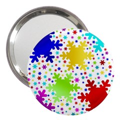 Seamless Snowflake Pattern 3  Handbag Mirrors by Nexatart