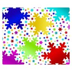 Seamless Snowflake Pattern Double Sided Flano Blanket (Small)  50 x40  Blanket Front