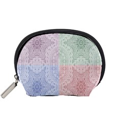 Seamless Kaleidoscope Patterns In Different Colors Based On Real Knitting Pattern Accessory Pouches (small)  by Nexatart