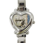 Sewing  Heart Italian Charm Watch Front