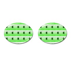 Shamrock Pattern Cufflinks (Oval)