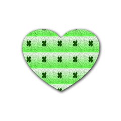 Shamrock Pattern Heart Coaster (4 pack) 