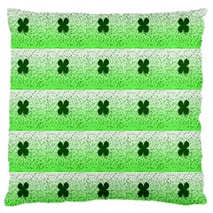 Shamrock Pattern Large Flano Cushion Case (Two Sides)