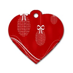 Simple Merry Christmas Dog Tag Heart (one Side) by Nexatart