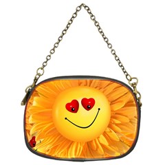 Smiley Joy Heart Love Smile Chain Purses (two Sides)  by Nexatart