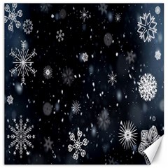 Snowflake Snow Snowing Winter Cold Canvas 12  X 12   by Nexatart