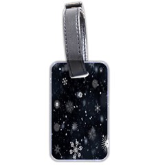 Snowflake Snow Snowing Winter Cold Luggage Tags (two Sides) by Nexatart