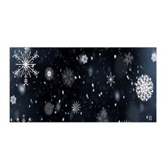 Snowflake Snow Snowing Winter Cold Satin Wrap