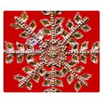 Snowflake Jeweled Double Sided Flano Blanket (Small)  50 x40  Blanket Front