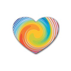 Rainbow Swirl Heart Coaster (4 Pack) 