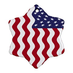 American Flag Ornament (snowflake)