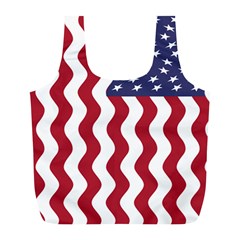 American Flag Full Print Recycle Bags (l)  by OneStopGiftShop