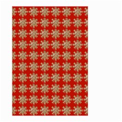 Snowflakes Square Red Background Small Garden Flag (two Sides) by Nexatart