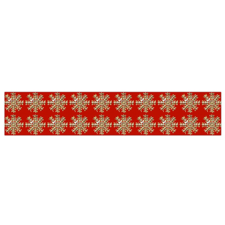 Snowflakes Square Red Background Flano Scarf (Small)