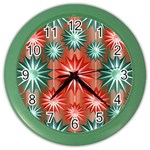 Star Pattern  Color Wall Clocks Front