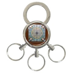 Stained Glass Window Library Of Congress 3-ring Key Chains by Nexatart