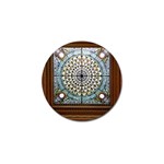 Stained Glass Window Library Of Congress Golf Ball Marker (4 pack) Front