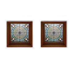 Stained Glass Window Library Of Congress Cufflinks (square)