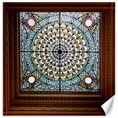 Stained Glass Window Library Of Congress Canvas 16  X 16   by Nexatart