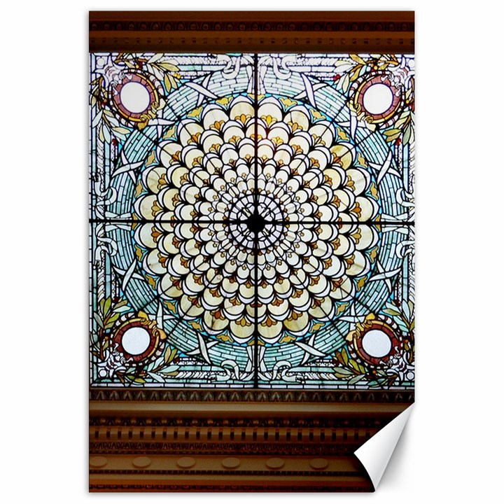 Stained Glass Window Library Of Congress Canvas 20  x 30  