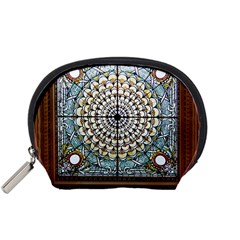 Stained Glass Window Library Of Congress Accessory Pouches (small)  by Nexatart