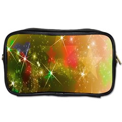 Star Christmas Background Image Red Toiletries Bags by Nexatart