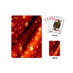 Star Christmas Pattern Texture Playing Cards (mini)  by Nexatart