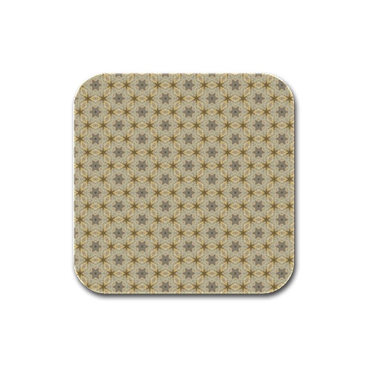 Star Basket Pattern Basket Pattern Rubber Square Coaster (4 pack) 