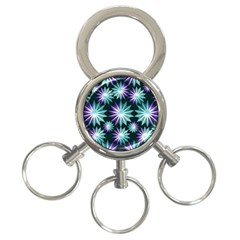 Stars Pattern Christmas Background Seamless 3-Ring Key Chains