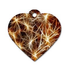 Star Golden Christmas Connection Dog Tag Heart (one Side) by Nexatart