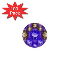 Stars Patterns Christmas Background Seamless 1  Mini Buttons (100 Pack)  by Nexatart