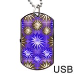 Stars Patterns Christmas Background Seamless Dog Tag USB Flash (Two Sides) Front