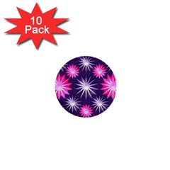 Stars Patterns Christmas Background Seamless 1  Mini Buttons (10 Pack) 