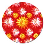 Stars Patterns Christmas Background Seamless Magnet 5  (Round) Front