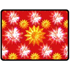 Stars Patterns Christmas Background Seamless Double Sided Fleece Blanket (large)  by Nexatart