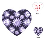 Stars Patterns Christmas Background Seamless Playing Cards (Heart)  Front