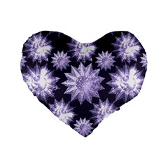 Stars Patterns Christmas Background Seamless Standard 16  Premium Heart Shape Cushions by Nexatart