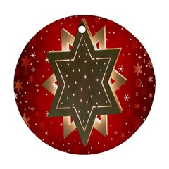 Star Wood Star Illuminated Ornament (round)