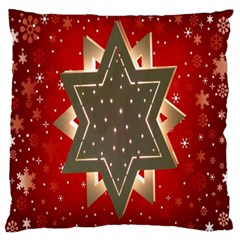 Star Wood Star Illuminated Large Flano Cushion Case (two Sides)