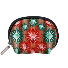 Stars Patterns Christmas Background Seamless Accessory Pouches (small) 