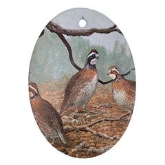 Bob White Quail Oval Ornament (two Sides) by digitaldivadesigns