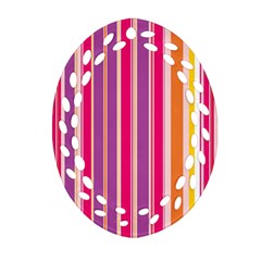 Stripes Colorful Background Pattern Ornament (oval Filigree) by Nexatart