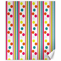 Stripes Polka Dots Pattern Canvas 20  X 24  