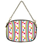 Stripes Polka Dots Pattern Chain Purses (One Side)  Front