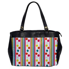 Stripes Polka Dots Pattern Office Handbags